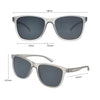 The Game Changer Polarised Square Sunglasses with Grey Frame measurements