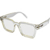 Topshelf Clear Frame Square Blue Light Glasses made of recycled plastic