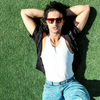 Topshelf Polarised Brown Square Sunglasses on a male model