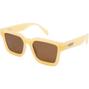 Topshelf Polarised Cream Square Sunglasses made of recycled plastic