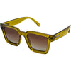 Topshelf Polarised Green Square Sunglasses made of recycled plastic