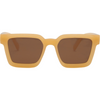 Topshelf Polarised Square Sunglasses with Cream Frame front view