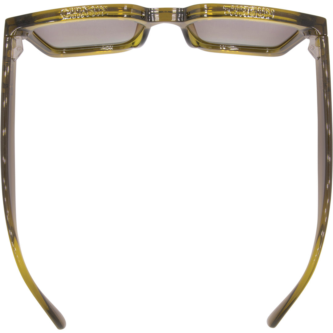 Topshelf Polarised Square Sunglasses with Green Frame top view
