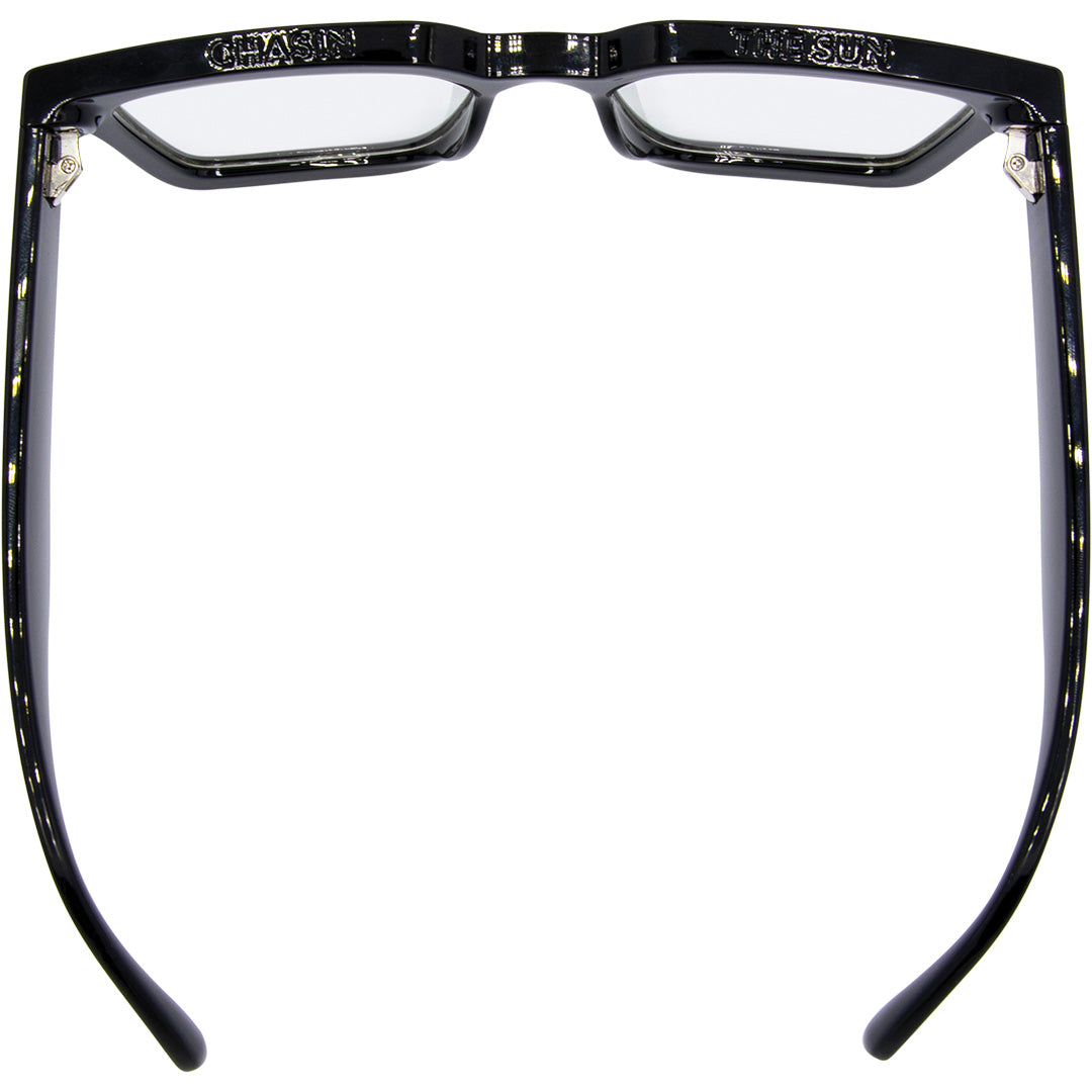 Topshelf Square Blue Light Glasses with Black Frame top view