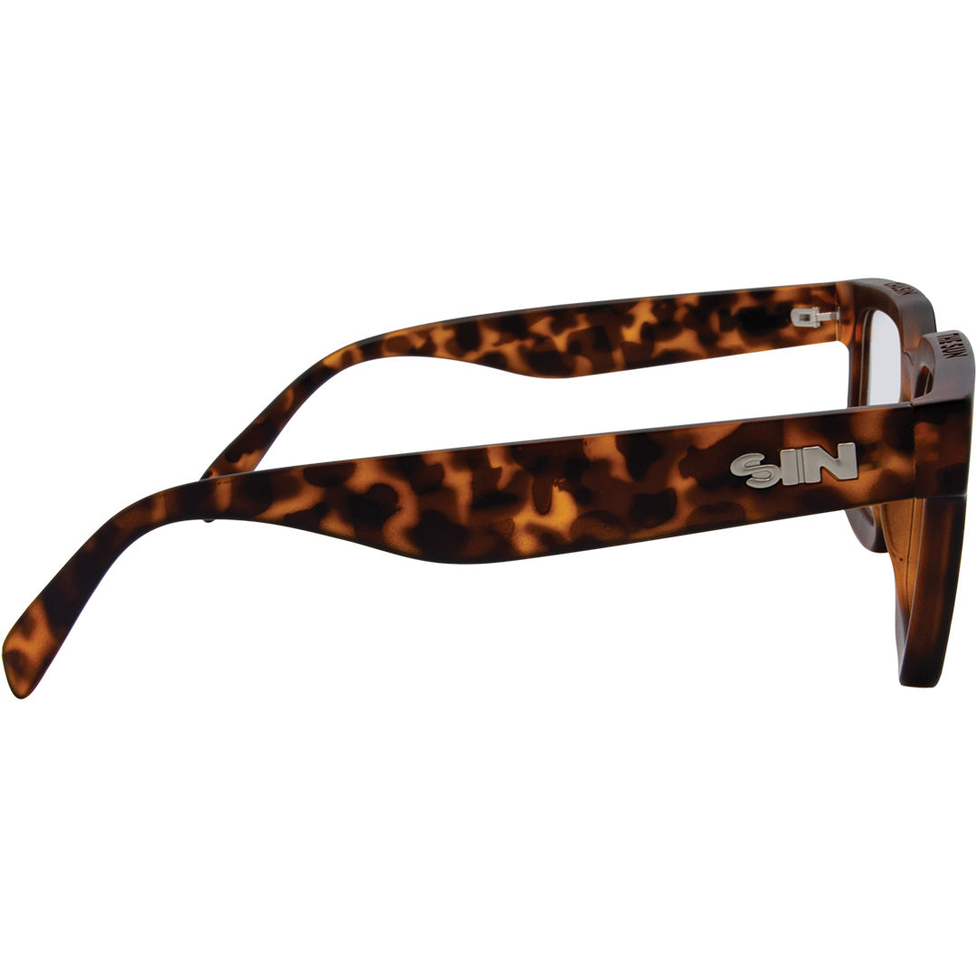 Topshelf Square Blue Light Glasses with Tortoise Shell Frame right view