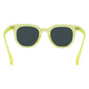 Vegas Polarised Round Sunglasses with Neon Yellow Frame inside view