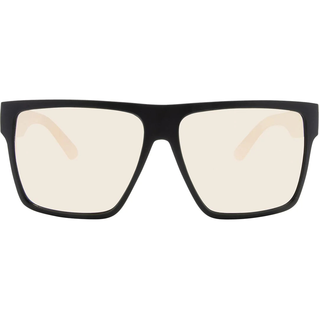 Vespa II Polarised Gold Square Mirrored Sunglasses front view