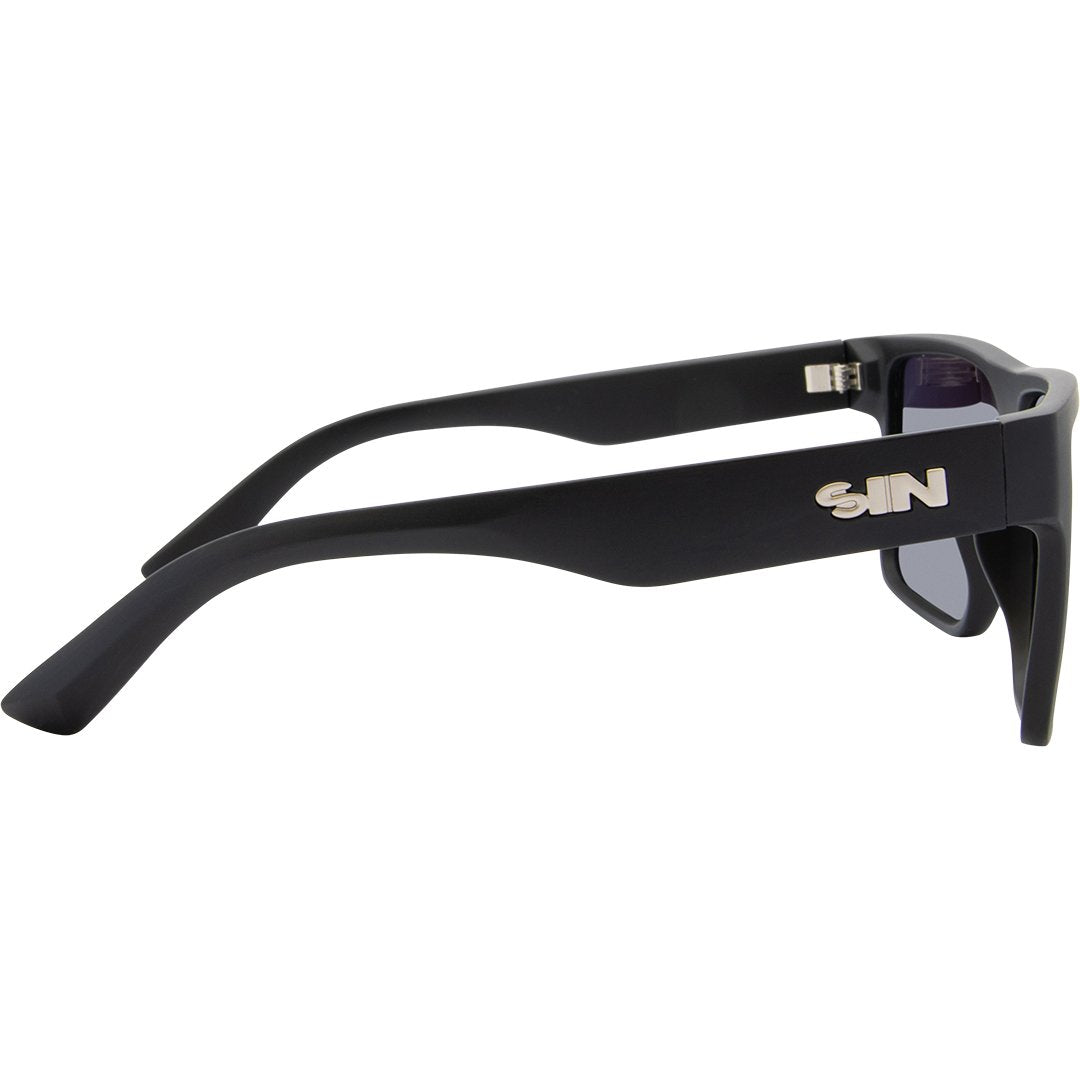 Vespa II Polarised Square Sunglasses with Black Frame and Gold Lens right view