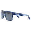 Vespa II Polarised Square Sunglasses with Blue Frame front left view