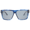 Vespa II Polarised Square Sunglasses with Blue Frame front view