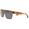 Vespa II Polarised Square Sunglasses with Brown Frame front left view