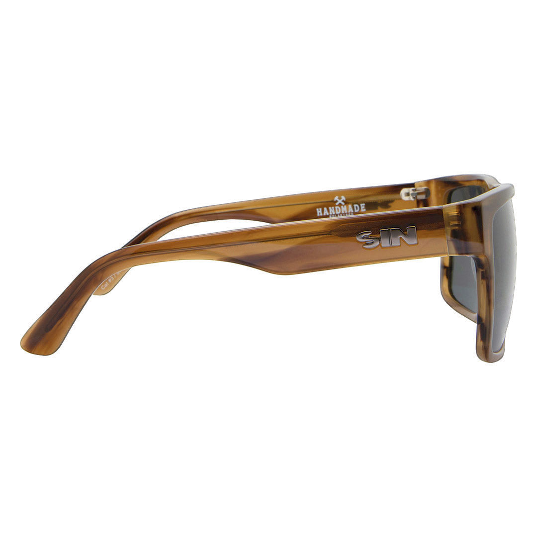 Vespa II Polarised Square Sunglasses with Brown Frame right view