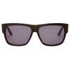ZEPHYR Brown Rectangle Sunglasses front view