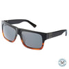 ZEPHYR II Polarised Rectangle Sunglasses with Black Brown Frame front left side view