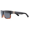 ZEPHYR II Polarised Rectangle Sunglasses with Black Brown Frame front left view